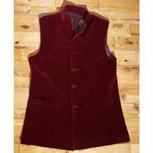 red velvet gilet vest waiscoat large 10